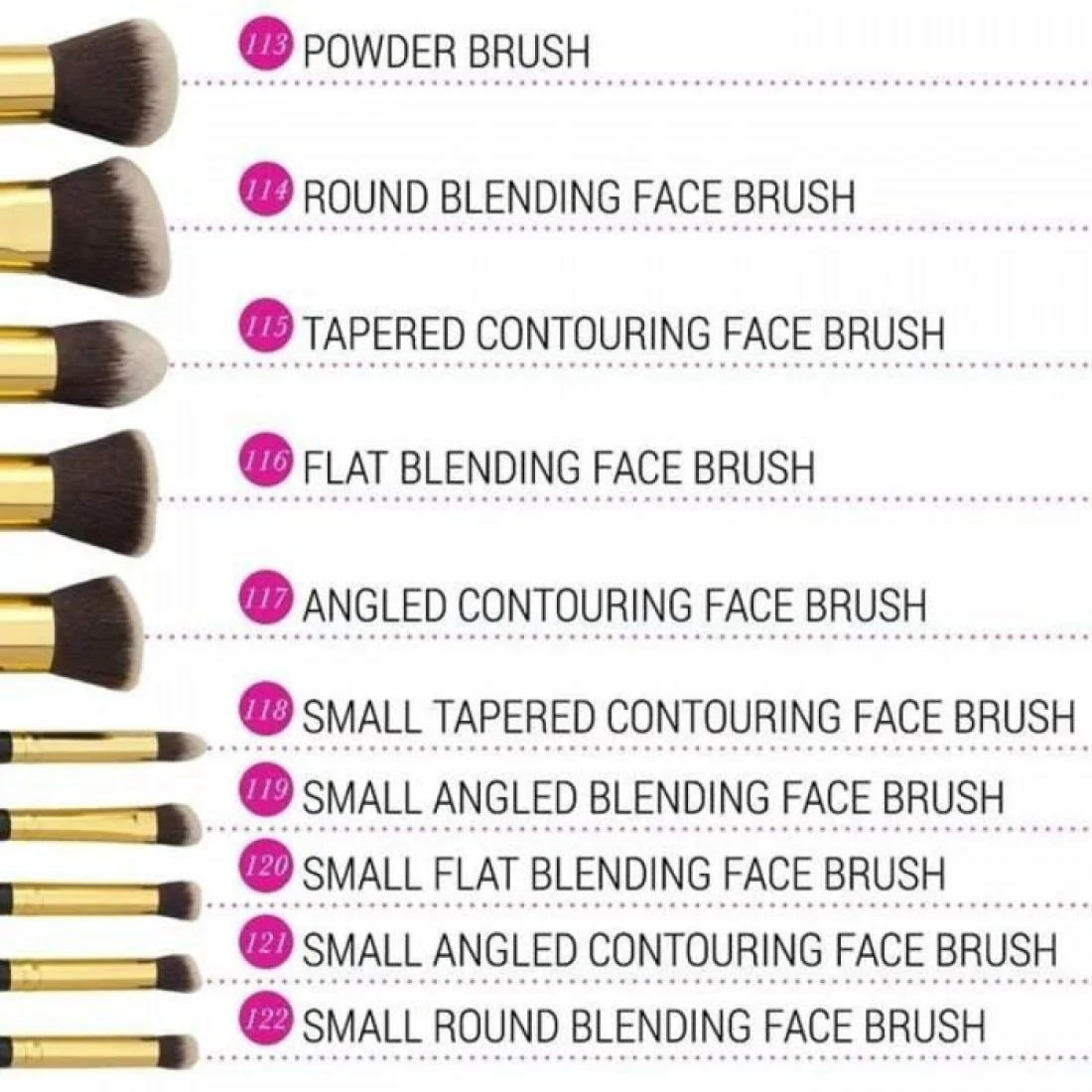 Sculpt And Blend 3 10 Pieces BH Cosmetics Brush Set - Image 3