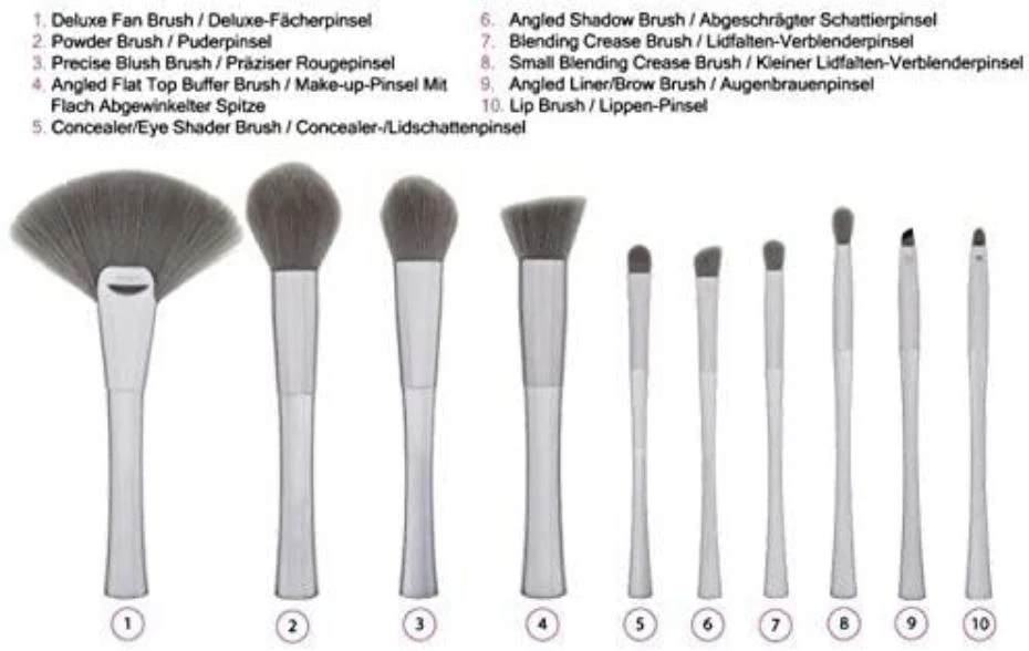 Smoke 'n Mirrors 10 Piece Metalized Brush Set with Bag - Image 3